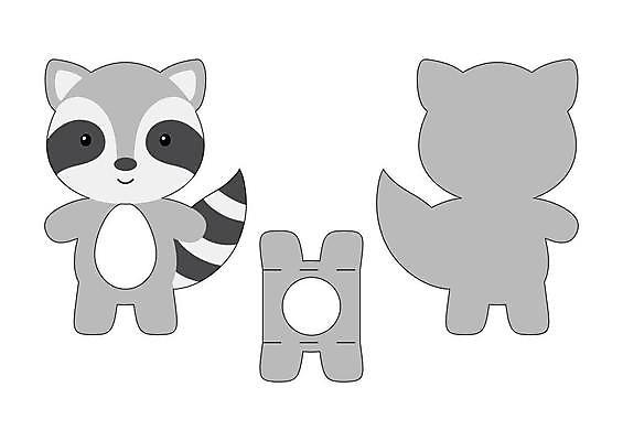 EPS 해외이미지 일러스트 사람없음 종이접기 DIY 라쿤 전개도 해외일러스트 종이 취미 너구리 접기 파일형식 벡터 이미지허브