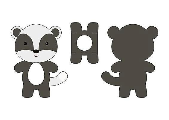 EPS 해외이미지 일러스트 사람없음 종이접기 DIY 오소리 전개도 해외일러스트 종이 취미 접기 파일형식 벡터 이미지허브