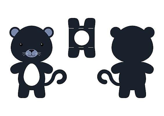 EPS 해외이미지 일러스트 사람없음 종이접기 DIY 흑표범 전개도 해외일러스트 종이 취미 표범 접기 파일형식 벡터 이미지허브