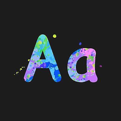 EPS 해외이미지 디자인 알파벳 분홍색 대문자 타이포그라피 사람없음 파란색 A 소문자 문자 영어 컬러 파일형식 벡터 이미지허브