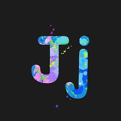 EPS 해외이미지 디자인 알파벳 분홍색 대문자 타이포그라피 사람없음 파란색 소문자 J 문자 영어 컬러 파일형식 벡터 이미지허브