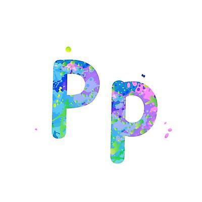 EPS 해외이미지 디자인 알파벳 대문자 타이포그라피 사람없음 파란색 보라색 P 소문자 문자 영어 컬러 파일형식 벡터 이미지허브