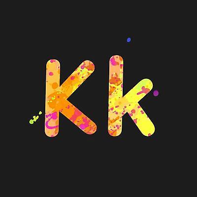 EPS 해외이미지 디자인 알파벳 대문자 타이포그라피 사람없음 노란색 소문자 K 문자 영어 컬러 파일형식 벡터 이미지허브