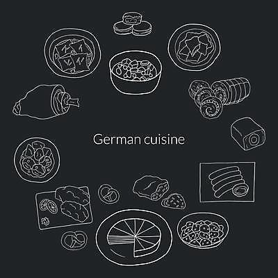 EPS 해외이미지 디자인 음식 일러스트 요리 식당 식사 저녁식사 카페 그릴 낙서 만화 스케치 굽기 메뉴 그림 레시피 점심식사 브레첼 해외일러스트 주방용품 디저트 미술 상점 구이 파일형식 벡터 이미지허브