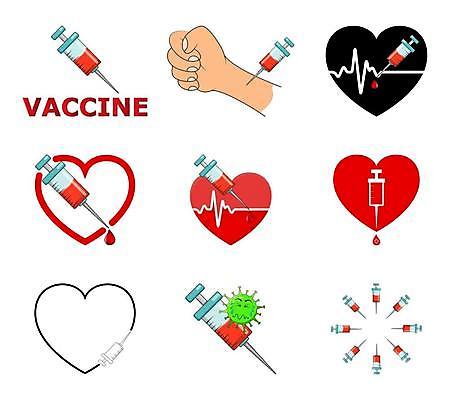 EPS 해외이미지 클립아트 캐릭터 손 백그라운드 일러스트 주사기 미술 세트 흰색 하트 바이러스 만화 수집 심볼 클립 슛 주사약 고립 백신 예방접종 해외일러스트 일러캐릭터 모양 컬러 의학 의료기기 문화예술 신체부위 약 접종 파일형식 벡터 이미지허브