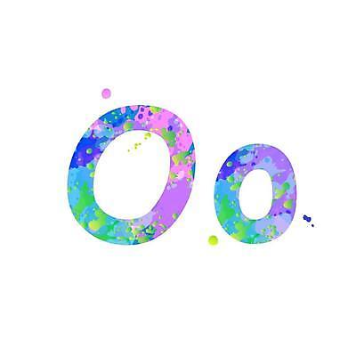 EPS 해외이미지 디자인 알파벳 분홍색 학교 놀이 대문자 타이포그라피 사람없음 초록색 파란색 노란색 보라색 코믹 O 문자 영어 교육 컬러 파일형식 벡터 이미지허브