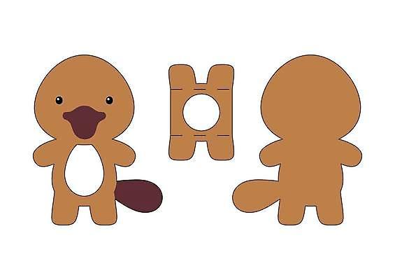 EPS 해외이미지 일러스트 사람없음 종이접기 DIY 오리너구리 전개도 해외일러스트 종이 취미 접기 파일형식 벡터 이미지허브