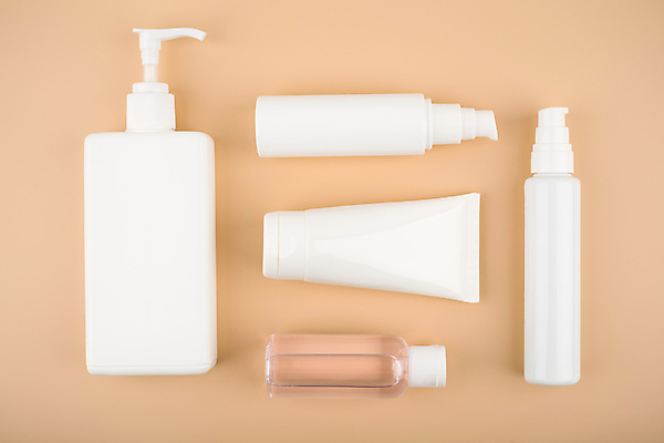 포토 JPG 해외이미지 실내 사람없음 화장품 스킨케어 공병 목업 베이지색배경 해외포토 백그라운드 내부 뷰티 베이지색 병_담는 파일형식 이미지허브