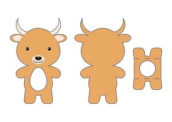 EPS 해외이미지 일러스트 사람없음 종이접기 DIY 야크 전개도 해외일러스트 종이 취미 접기 파일형식 벡터 이미지허브