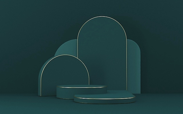 JPG 해외이미지 일러스트 사람없음 3D 아치 청록색 단상 해외일러스트 해외포토 포토 컬러 디지털합성 파일형식 이미지허브