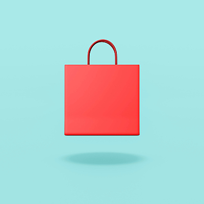 JPG 해외이미지 일러스트 사람없음 쇼핑백 3D 오브젝트 파란배경 해외일러스트 백그라운드 가방 파란색 디지털합성 파일형식 이미지허브