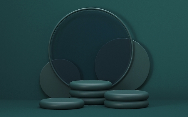 포토 JPG 해외이미지 추상 사람없음 3D 공간 원형 심플 청록색 겹침 단상 미니멀 해외포토 도형 컬러 무늬 디지털합성 파일형식 이미지허브