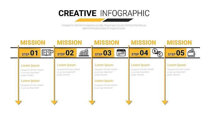 EPS 해외이미지 일러스트 사람없음 디지털 인포그래픽 연결 단계 해외일러스트 파일형식 벡터 이미지허브