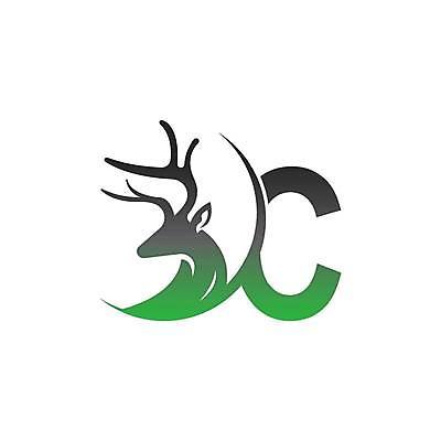 EPS 해외이미지 디자인 알파벳 실루엣 크리스마스 대문자 사슴 타이포그라피 사람없음 초록색 머리 회색 C 순록 문자 영어 기념일 컬러 포유류 촬영기법 신체부위 파일형식 벡터 이미지허브