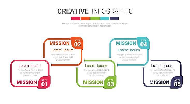 EPS 해외이미지 일러스트 사람없음 디지털 인포그래픽 연결 단계 해외일러스트 파일형식 벡터 이미지허브