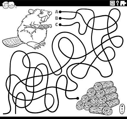 EPS 해외이미지 동물 템플릿 캐릭터 디자인 교육 길 어린이 선 일러스트 흑백 취미 목재 그래픽 책 유치원 게임 퍼즐 수수께끼 어플리케이션 만화 검색 그림 통나무 페이지 문제집 미로 해결 발견 루트 방법 비버 색칠공부 선로 초보 해외일러스트 일러캐릭터 나무 재료 놀이 촬영기법 사람 학습 색칠 파일형식 벡터 이미지허브