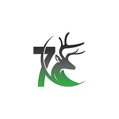 EPS 해외이미지 디자인 실루엣 크리스마스 사슴 타이포그라피 사람없음 초록색 숫자 머리 회색 7 순록 문자 기념일 컬러 포유류 촬영기법 신체부위 파일형식 벡터 이미지허브