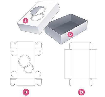 EPS 해외이미지 종이 일러스트 사람없음 상자 설계도 뚜껑 흰색 톱니바퀴 패키지 해외일러스트 컬러 건설업 파일형식 벡터 이미지허브