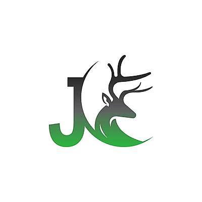 EPS 해외이미지 디자인 알파벳 실루엣 크리스마스 대문자 사슴 타이포그라피 사람없음 초록색 머리 회색 J 순록 문자 영어 기념일 컬러 포유류 촬영기법 신체부위 파일형식 벡터 이미지허브