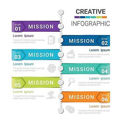 EPS 해외이미지 일러스트 사람없음 인포그래픽 연결 단계 해외일러스트 파일형식 벡터 이미지허브