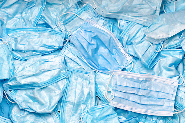 포토 JPG 해외이미지 백그라운드 컨셉 병원 가면 마스크 사람없음 파란색 쓰레기통 바이러스 닫기 쓰레기 폐기물 낭비 많음 해외포토 컬러 의학 모션 파일형식 이미지허브