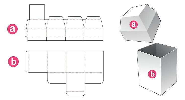 EPS 해외이미지 일러스트 사람없음 설계도 흰색 종이접기 목업 전개도 해외일러스트 종이 컬러 건설업 접기 파일형식 벡터 이미지허브