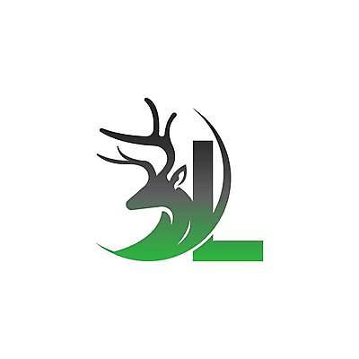 EPS 해외이미지 디자인 알파벳 실루엣 크리스마스 대문자 사슴 타이포그라피 사람없음 초록색 머리 회색 L 순록 문자 영어 기념일 컬러 포유류 촬영기법 신체부위 파일형식 벡터 이미지허브