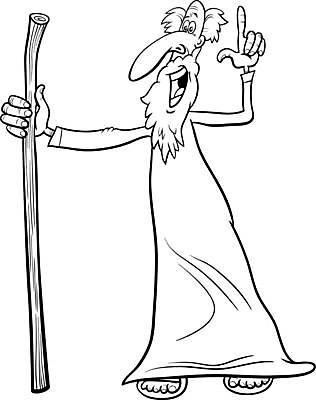 EPS 해외이미지 클립아트 캐릭터 일러스트 지팡이 유물 수염 흑백 책 성경 회색 마법사 가운 가르침 만화 직원 그림 페이지 색칠공부 세이지 옛날 전설 해외일러스트 일러캐릭터 전통 옷 교육 컬러 종교용품 촬영기법 학습 색칠 파일형식 벡터 이미지허브