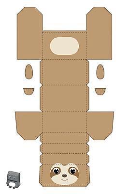 EPS 해외이미지 일러스트 사람없음 종이접기 DIY 나무늘보 전개도 해외일러스트 동물 종이 취미 접기 파일형식 벡터 모션 이미지허브