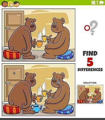 EPS 해외이미지 여자 남자 커피 어린이 여러마리 일러스트 곰 놀이 방석 웃음 들기 앉기 소년 상반신 컵 세명 문 물음표 찻주전자 찾기 틀린그림찾기 어린이만 해외일러스트 동물 식기 기호 음료 다수 포유류 모션 주전자 표정 사람 파일형식 벡터 이미지허브