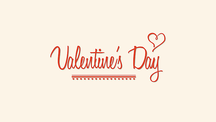 JPG 해외이미지 영어 일러스트 발렌타인데이 타이포그라피 사람없음 빨간색 하트 데이 필기체 해외일러스트 모양 문자 기념일 컬러 데이이벤트 파일형식 이미지허브