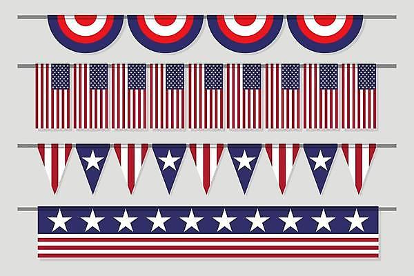 EPS 해외이미지 디자인 배너 별 파도 조각 일러스트 휴가 기념 매달리기 장식 빨간색 파란색 세트 미국 자유 흰색 축하 깃발 인사 4 애국심 7월 독립 독립기념일 전국 통일 해외일러스트 자연요소 기념일 바다 컬러 컨셉 북아메리카 모션 숫자 예절 날짜 파일형식 벡터 이미지허브