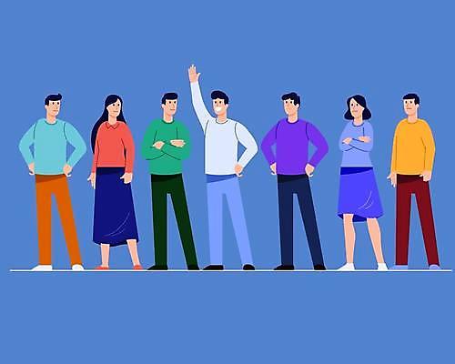 EPS 해외이미지 직업 캐릭터 남자 행복 감정 포즈 컨셉 일러스트 아이디어 서기 미소 사람 희망 표현 사회 그룹 플랫 군중 만화 수집 긍정 커뮤니티 일반 해결 고립 해외일러스트 일러캐릭터 모션 표정 공동체 파일형식 벡터 이미지허브