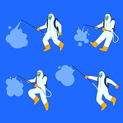 EPS 해외이미지 캐릭터 얼굴 장갑 일러스트 건강 가면 안전 사람 정장 펼침 수비 플랫 보호 질병 위험 만화 예방 감염 분무기 반대 박테리아 보호자 장교 살균 해외일러스트 일러캐릭터 잡화 옷 컨셉 의학 모션 신체부위 파일형식 벡터 이미지허브