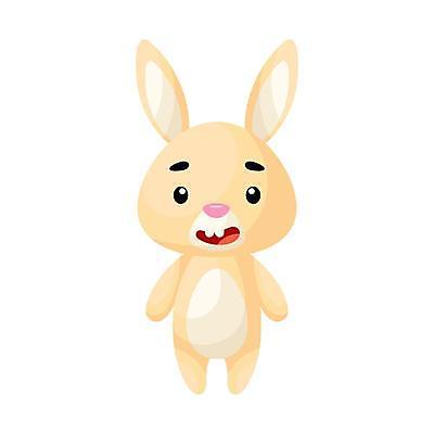 EPS 해외이미지 한마리 일러스트 사람없음 노란색 토끼 해외일러스트 1 컬러 포유류 반려동물 파일형식 벡터 이미지허브