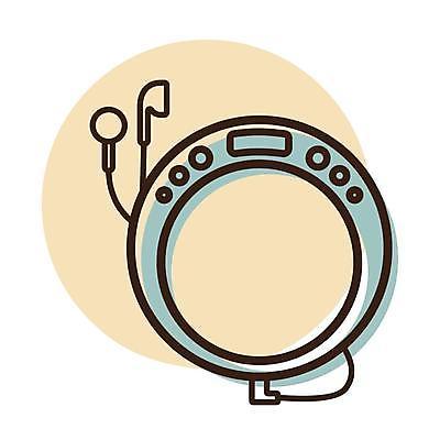 EPS 해외이미지 음악 이어폰 일러스트 사람없음 CD 휴대용 시디플레이어 해외일러스트 음향기기 문화예술 전자제품 오브젝트 파일형식 벡터 이미지허브