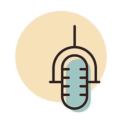 EPS 해외이미지 음악 일러스트 사람없음 마이크 아날로그 방송장비 해외일러스트 음향기기 문화예술 장비 파일형식 벡터 이미지허브