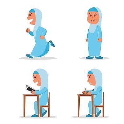 EPS 해외이미지 캐릭터 학생 디자인 여자 교육 행복 종교 문화 어린이 의자 일러스트 교실 학교 탁자 사람 책 스터디 달리기 플랫 놀이터 이슬람교 만화 읽기 고립 엘리먼트 해외일러스트 일러캐릭터 감정 가구 모션 놀이 학습 파일형식 벡터 이미지허브