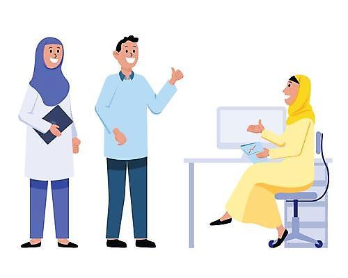 EPS 해외이미지 캐릭터 라이프스타일 디자인 여자 교육 남자 행복 종교 문화 일러스트 협력 노동자 설명 사람 앉기 성인 스터디 컴퓨터 사무실 업무 플랫 토론 이슬람교 만화 종업원 책상 고정 문제 해결 베일 고립 이슈 해외일러스트 일러캐릭터 직업 감정 가구 비즈니스 모션 생활 전자제품 학습 작업 파일형식 벡터 이미지허브