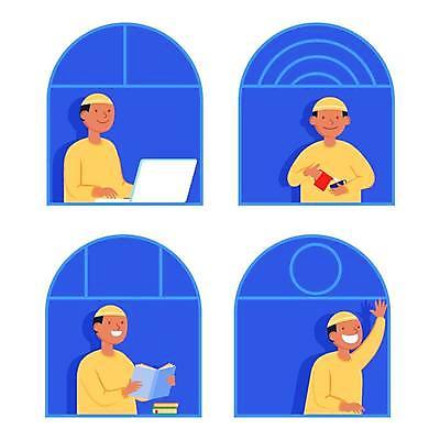 EPS 해외이미지 직업 캐릭터 남자 종교 일러스트 비즈니스 창문 주택 요리 사람 책 펼침 업무 사회 플랫 보호 이슬람교 만화 종업원 읽기 예방 시민 고립 소셜 프리랜서 해외일러스트 일러캐릭터 컨셉 모션 건물 작업 국민 공동체 파일형식 벡터 이미지허브