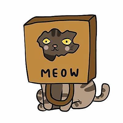 EPS 해외이미지 응시 일러스트 장난 앉기 사람없음 반려동물 종이봉투 고양이 숨김 해외일러스트 동물 시선 컨셉 포유류 모션 봉투 파일형식 벡터 이미지허브