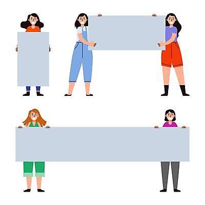 EPS 해외이미지 캐릭터 배너 여자 포스터 이동 일러스트 사람 힘 공백 방 자유 잡기 그룹 변화 플랫 만화 싸움 성별 고립 무료 소셜 스트라이크 압력 연대 통일 평등 항의 해외일러스트 일러캐릭터 컨셉 모션 파일형식 벡터 이미지허브