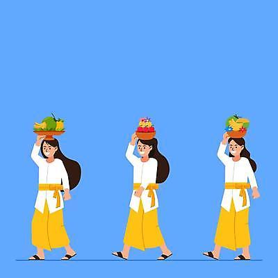EPS 해외이미지 캐릭터 전통 여자 꽃 행복 아시아 종교 문화 과일 일러스트 휴가 새로움 사람 축제 산책 달력 기도 축하 사찰 플랫 연도 순수 발리 신성 희생 힌두교 해외일러스트 일러캐릭터 식물 감정 나라 섬 컨셉 종교건축 휴식 인도네시아 파일형식 벡터 이미지허브