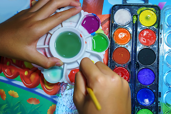 포토 JPG 해외이미지 손 들기 신체부위 물감 미술도구 팔레트 해외포토 모션 사람 오브젝트 파일형식 이미지허브