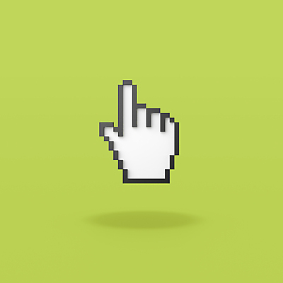 JPG 해외이미지 일러스트 사람없음 3D 커서 클릭 픽셀 초록배경 해외일러스트 백그라운드 초록색 디지털합성 파일형식 이미지허브