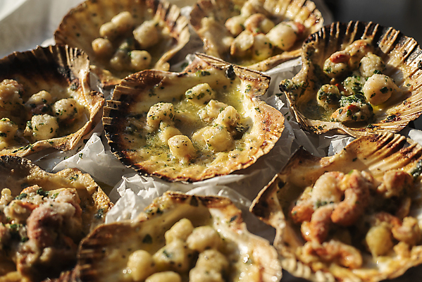 포토 JPG 해외이미지 조개 실내 근접촬영 사람없음 소프트포커스 가리비 조개구이 가리비구이 해외포토 뷰포인트 어패류 촬영기법 내부 구이 파일형식 이미지허브