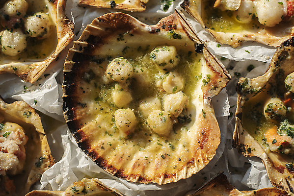 포토 JPG 해외이미지 조개 실내 근접촬영 사람없음 하이앵글 가리비 조개구이 가리비구이 해외포토 뷰포인트 어패류 내부 구이 파일형식 이미지허브