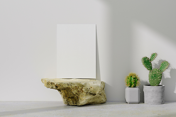 포토 JPG 해외이미지 화분 종이 선인장 프레임 사람없음 돌_바위 흰배경 목업 해외포토 식물 백그라운드 흰색 파일형식 이미지허브