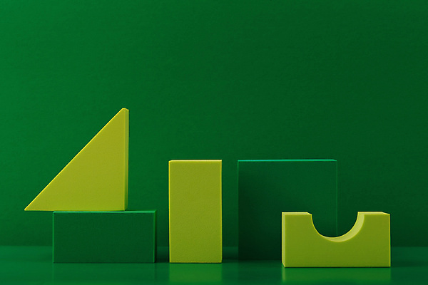 포토 JPG 해외이미지 스튜디오촬영 실내 사람없음 초록색 연두색 삼각형 오브젝트 정사각형 직사각형 입체도형 목업 초록배경 해외포토 도형 컬러 백그라운드 내부 입체 파일형식 이미지허브