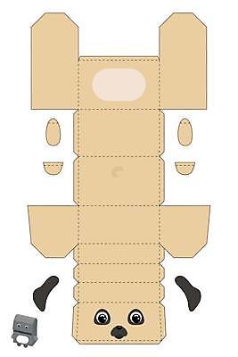 EPS 해외이미지 일러스트 사람없음 개 종이접기 DIY 목업 전개도 해외일러스트 종이 포유류 취미 접기 파일형식 벡터 이미지허브